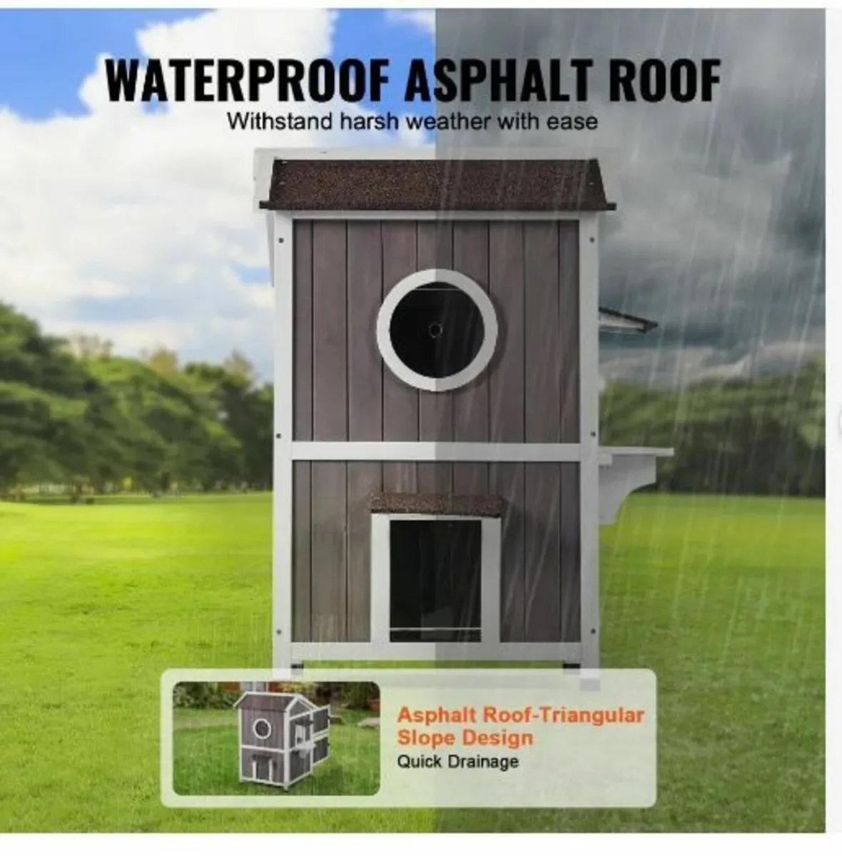 Outdoor Cat House Weatherproof - Image 3