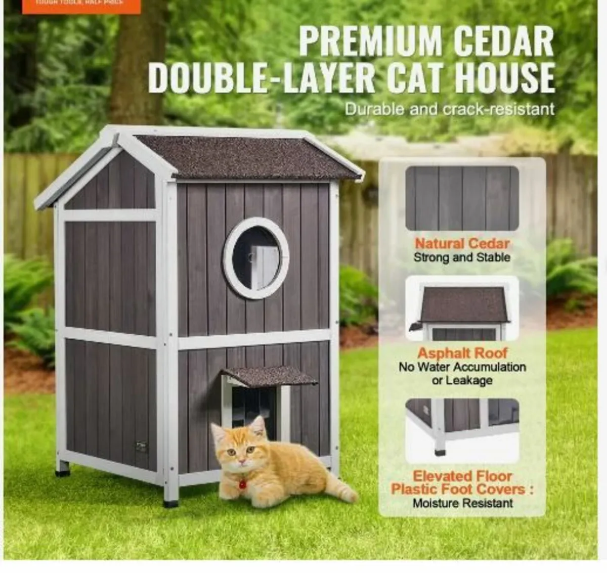 Outdoor Cat House Weatherproof - Image 2