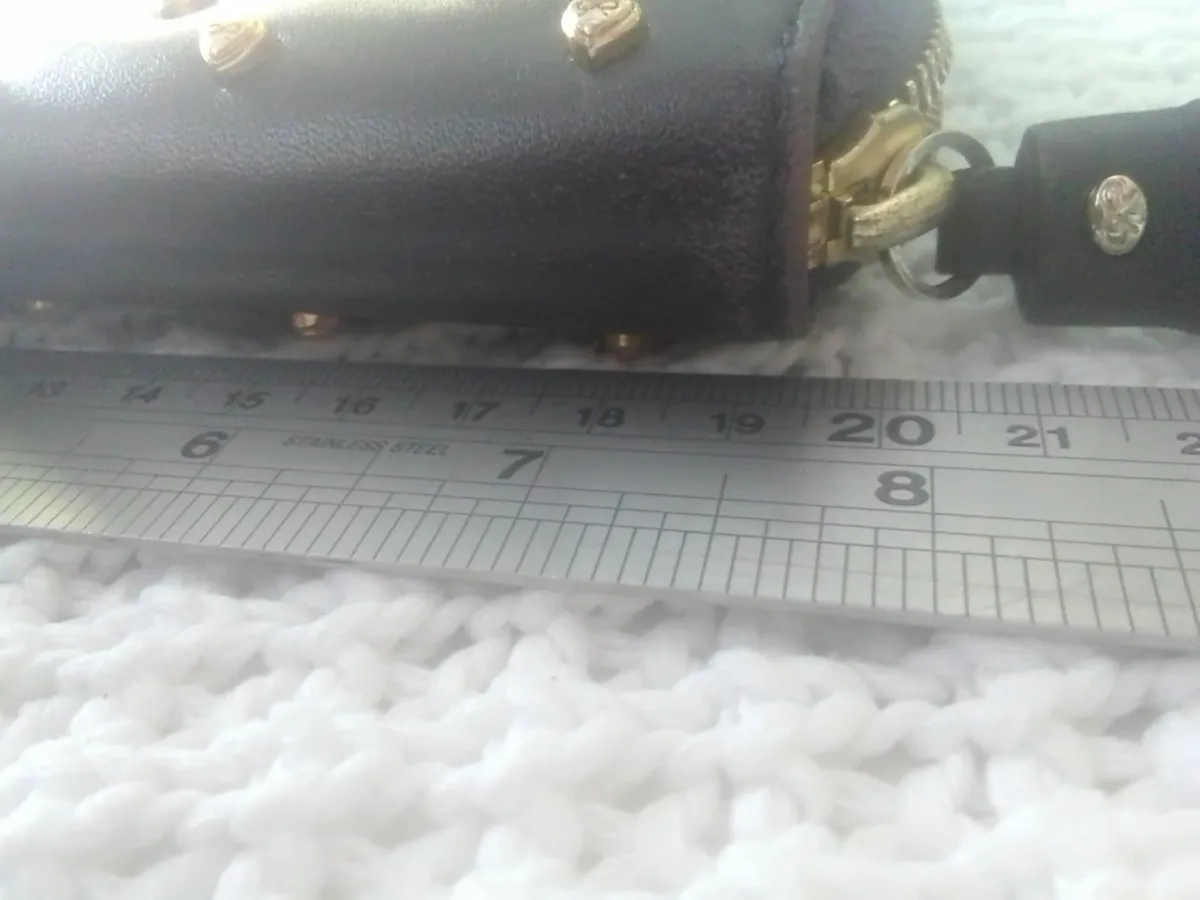 Anya hindmarsh burgundy leather studded purse - Image 2