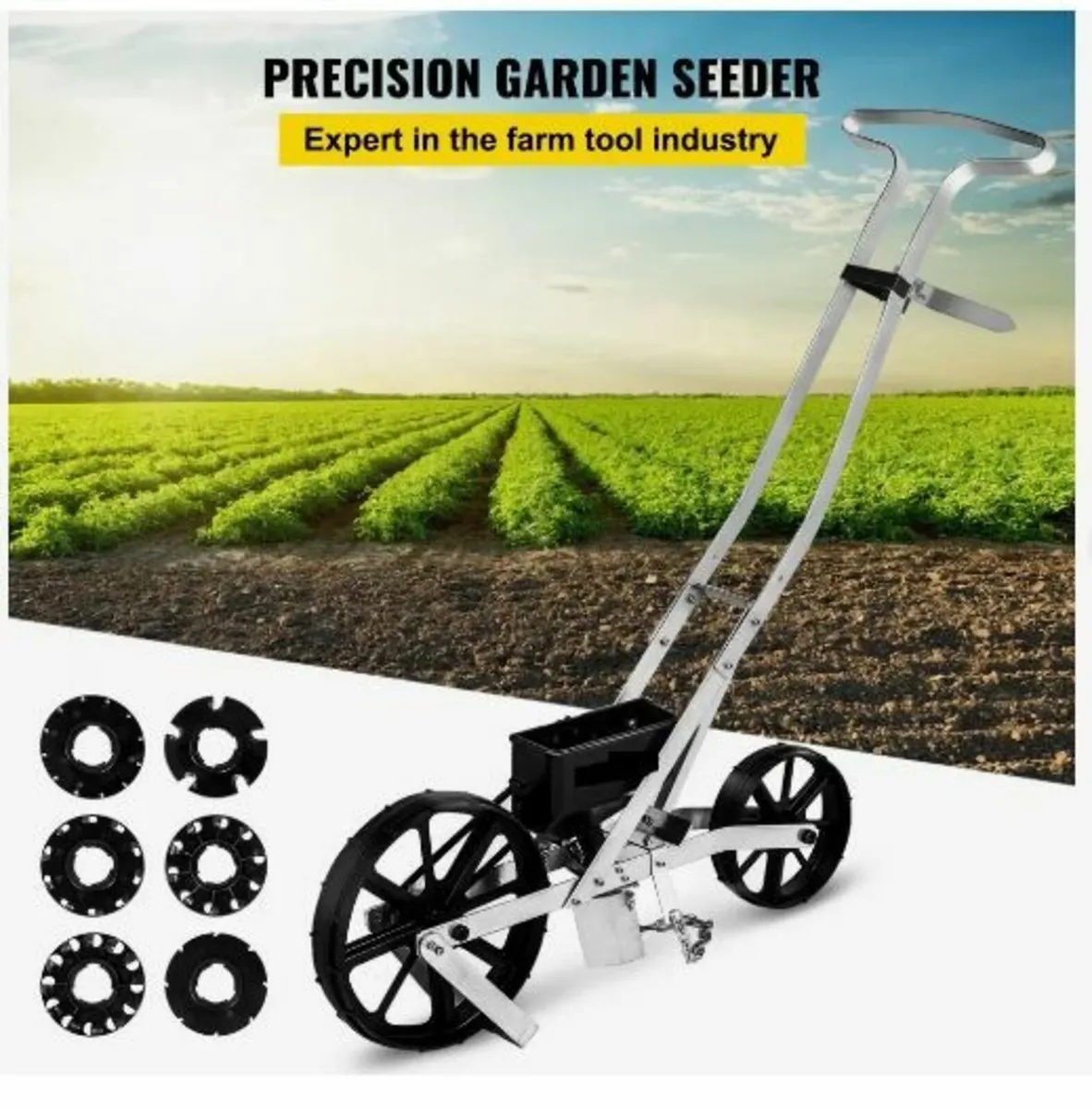 Garden Seeder, Metal Precision Garden Push - Image 3