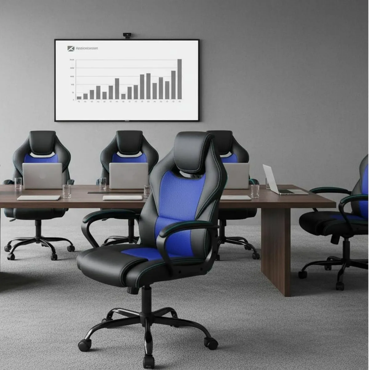 Office Chair Executive High Back Racing Style - Image 2