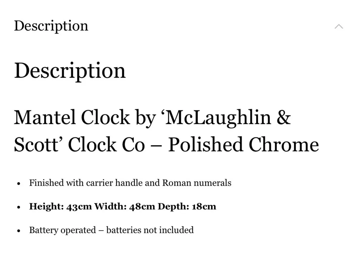 Extra large Chrome clock - Image 3