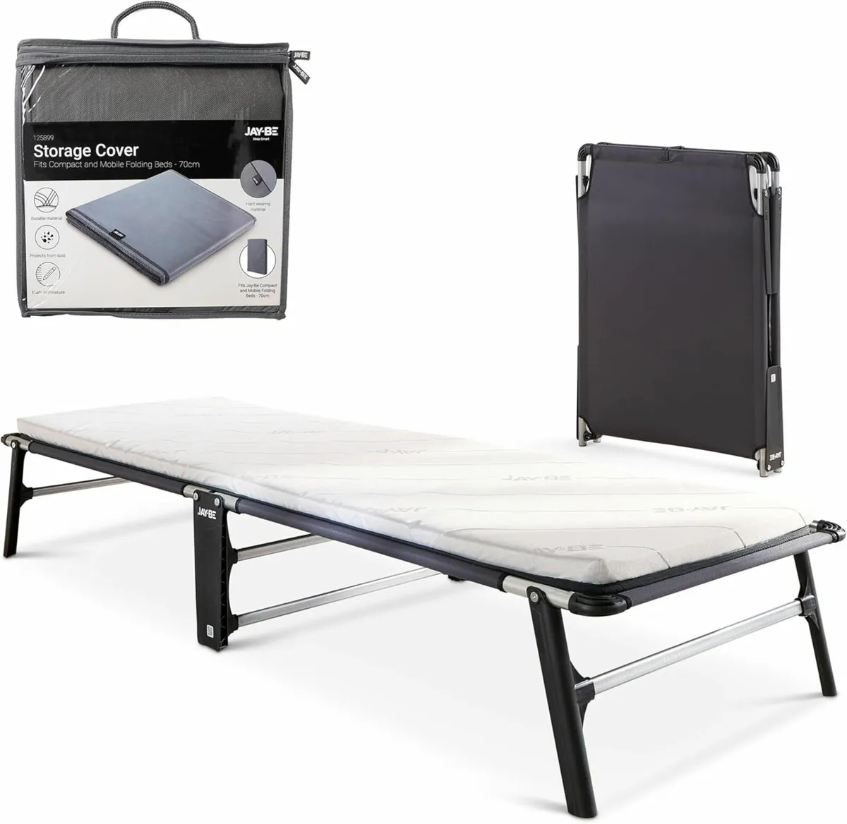 CE70 Compact Folding Bed with Mattress and - Image 1
