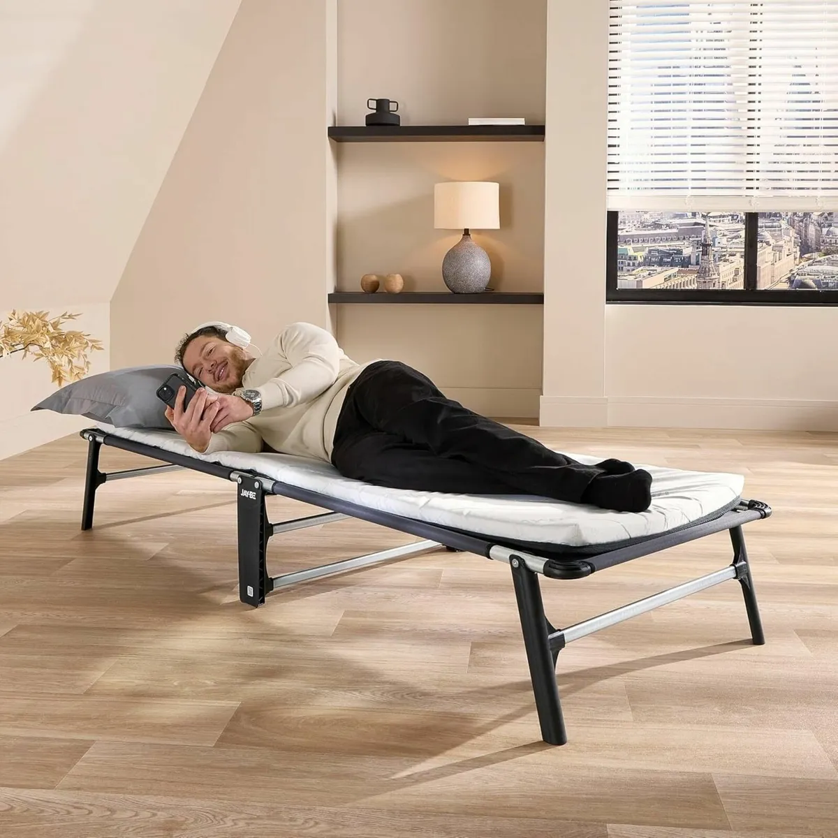 CE70 Compact Folding Bed with Mattress and - Image 2