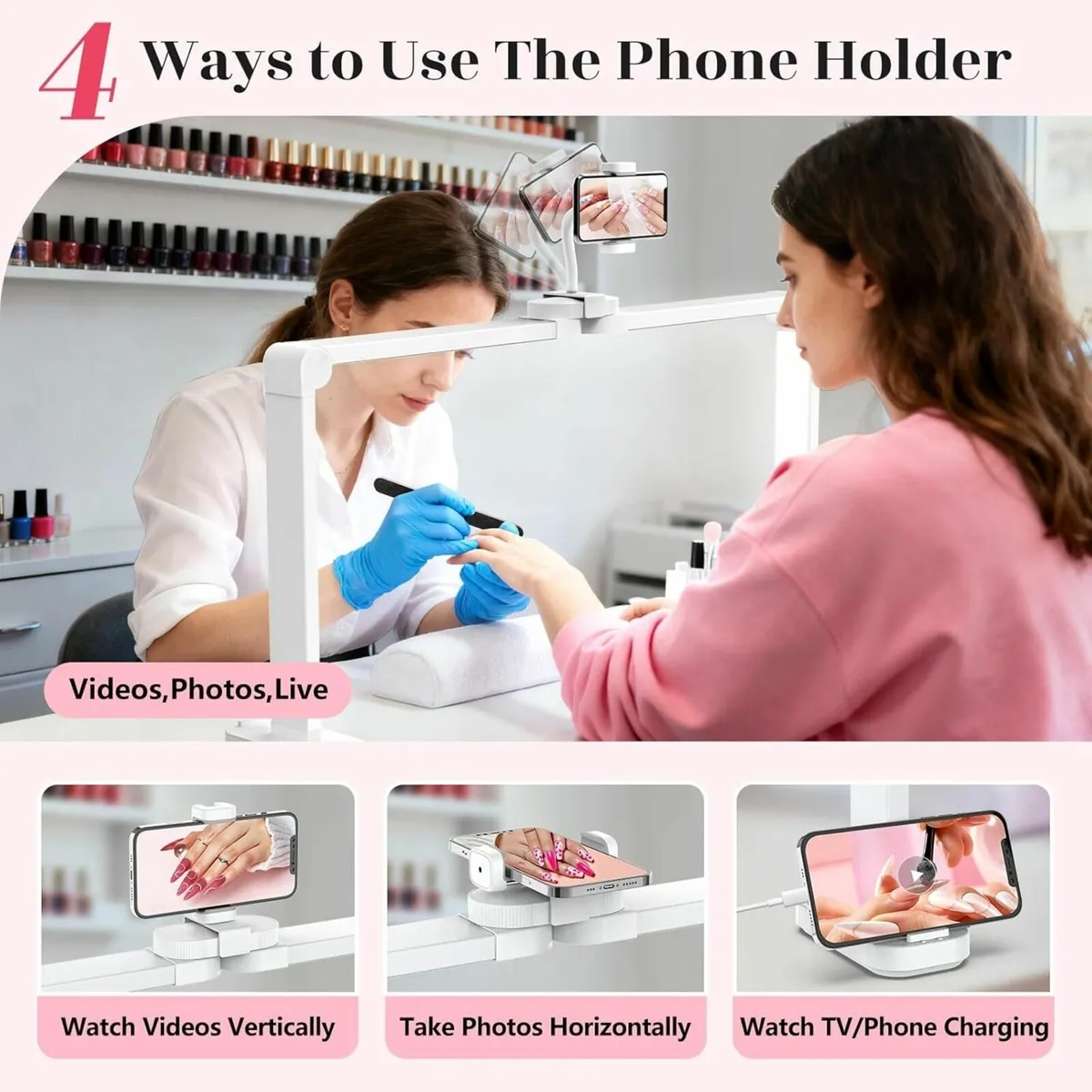 Half Moon Light for Nail Desk: 34 Arch Desk Lamp - Image 4