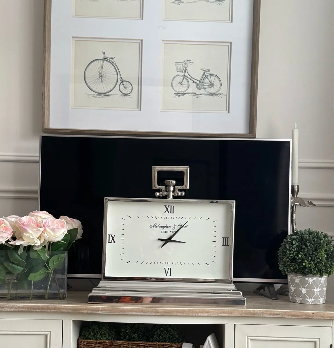 Extra large Chrome clock - Image 1