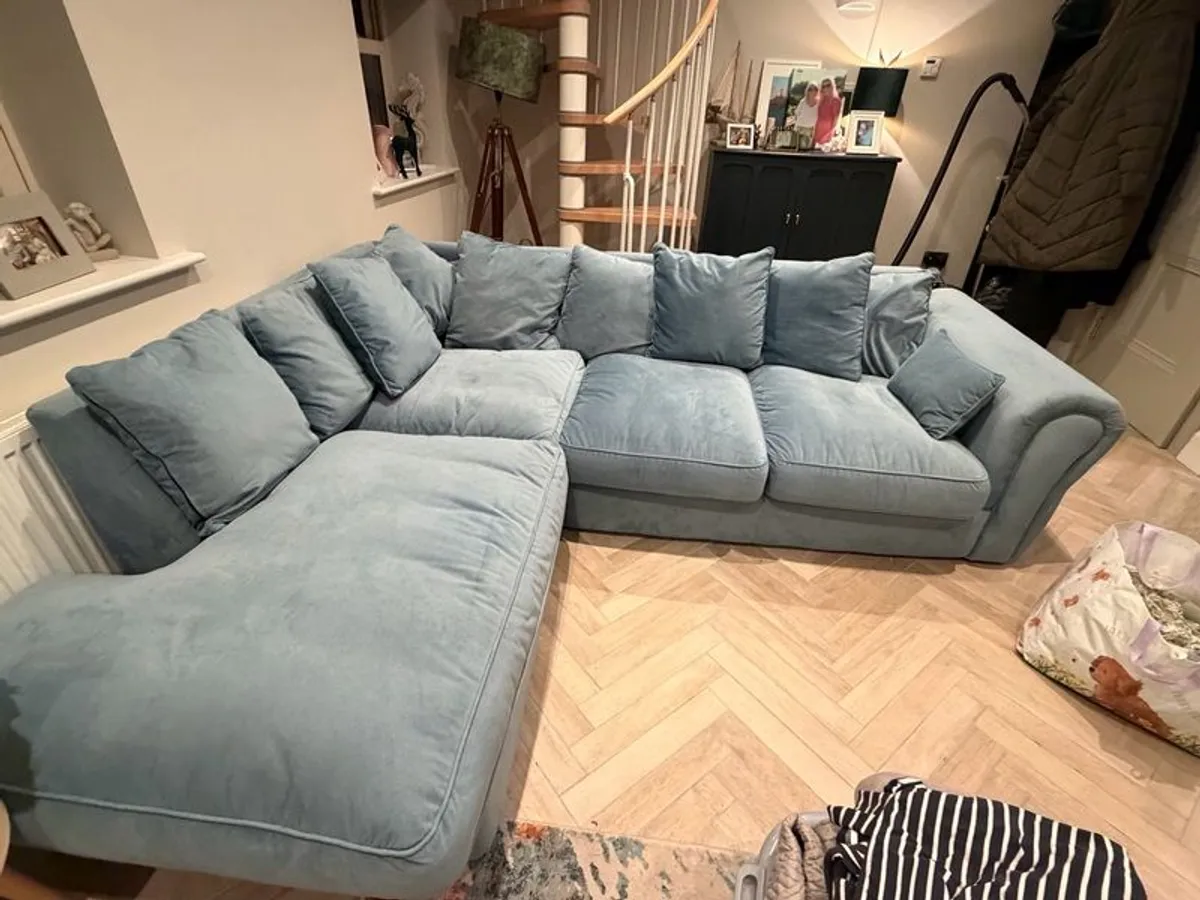 Beautiful Blue Sofa - Image 1
