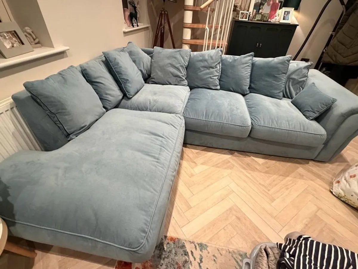 Beautiful Blue Sofa - Image 3