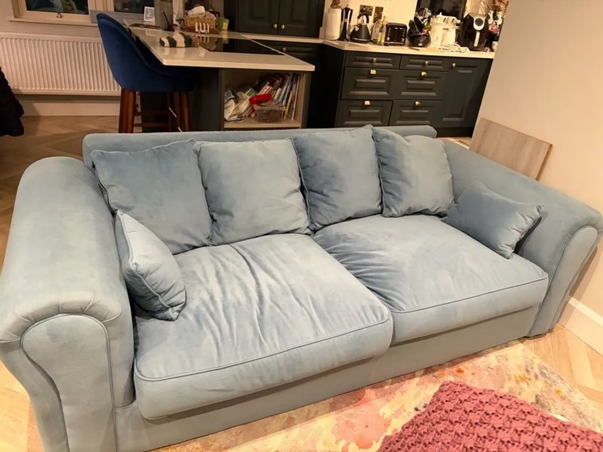 Beautiful Blue Sofa - Image 4
