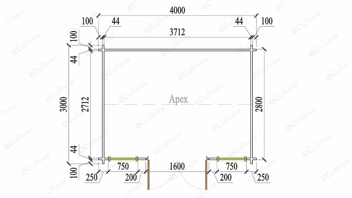 Ecohome Log Cabins Garden Room Kilkenny 4m x 3m - Image 3