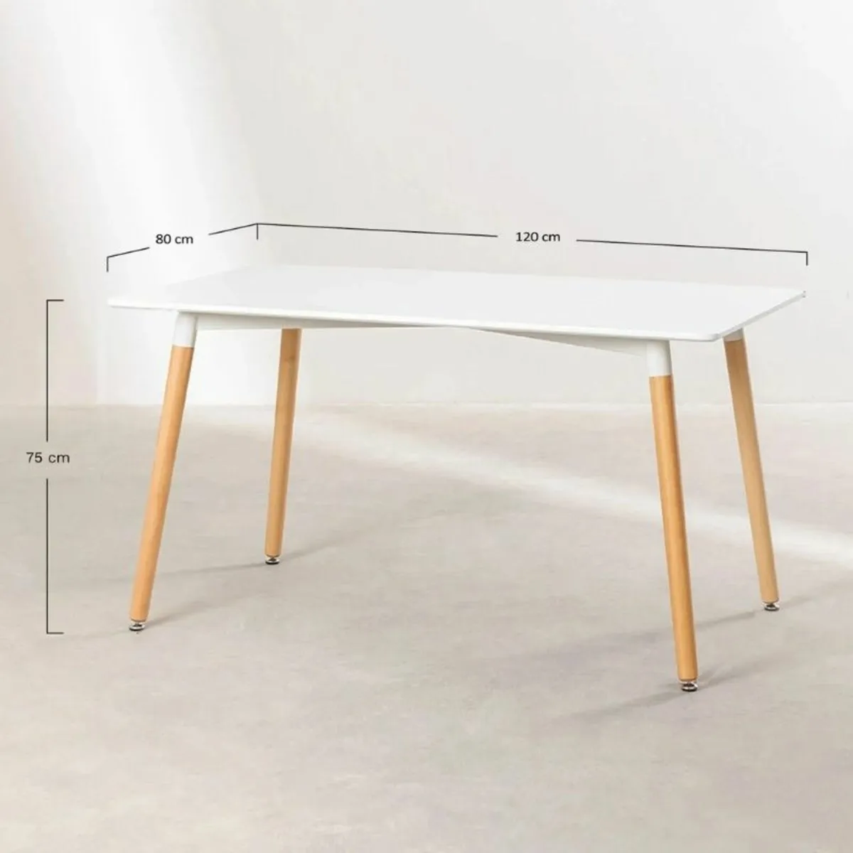 Nordic Rectangle Dining Table & 4 Chairs - Image 3