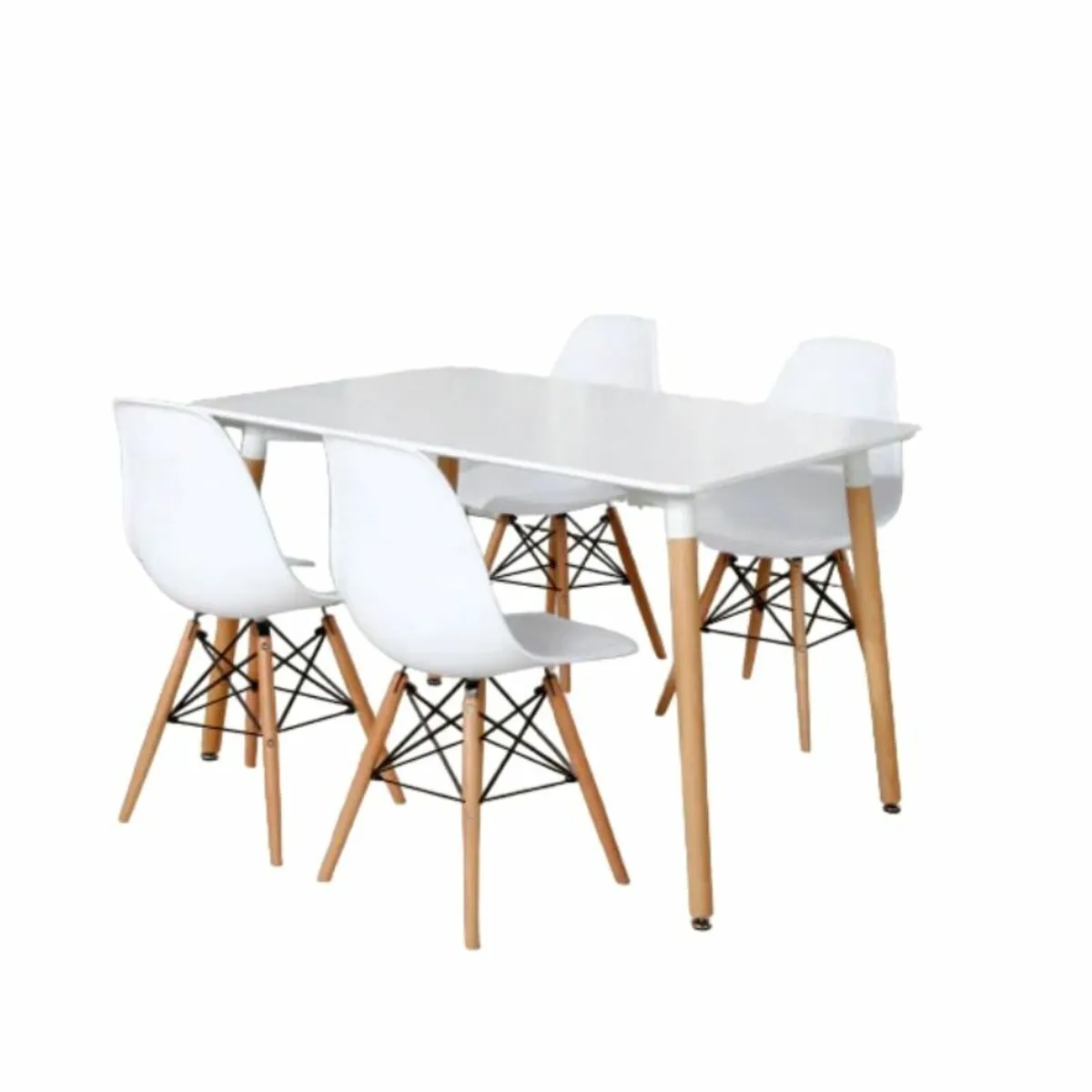 Nordic Rectangle Dining Table & 4 Chairs - Image 2