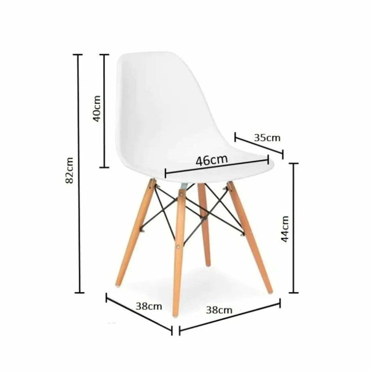 Nordic Rectangle Dining Table & 4 Chairs - Image 4