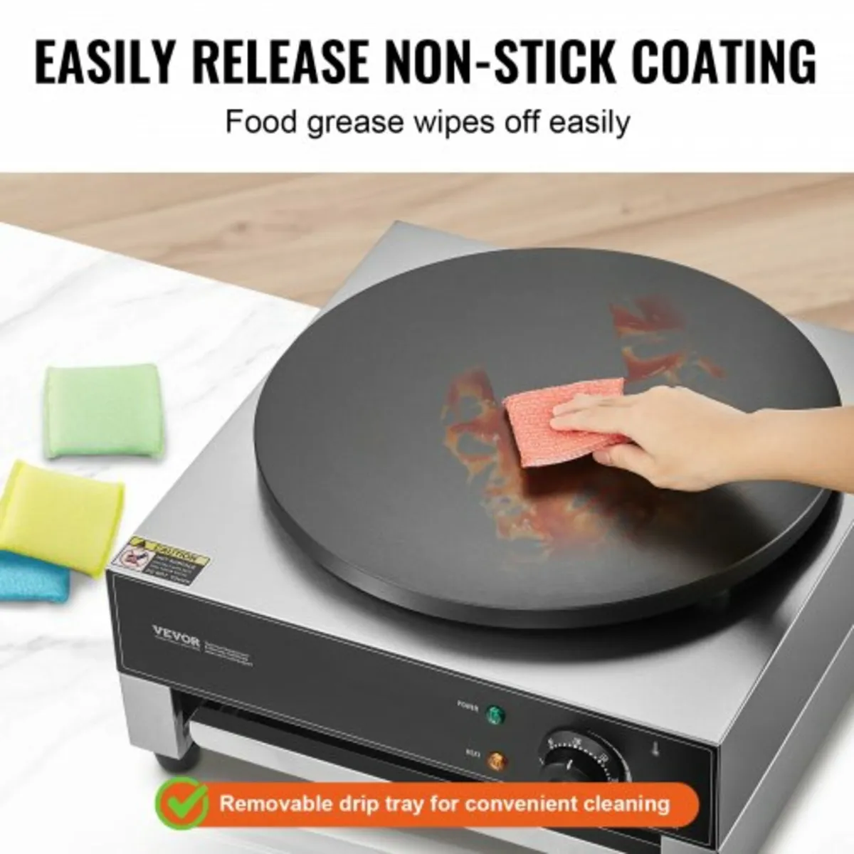 Electric Crepe Maker, 16-Inch Commercial Crepe Mac - Image 4