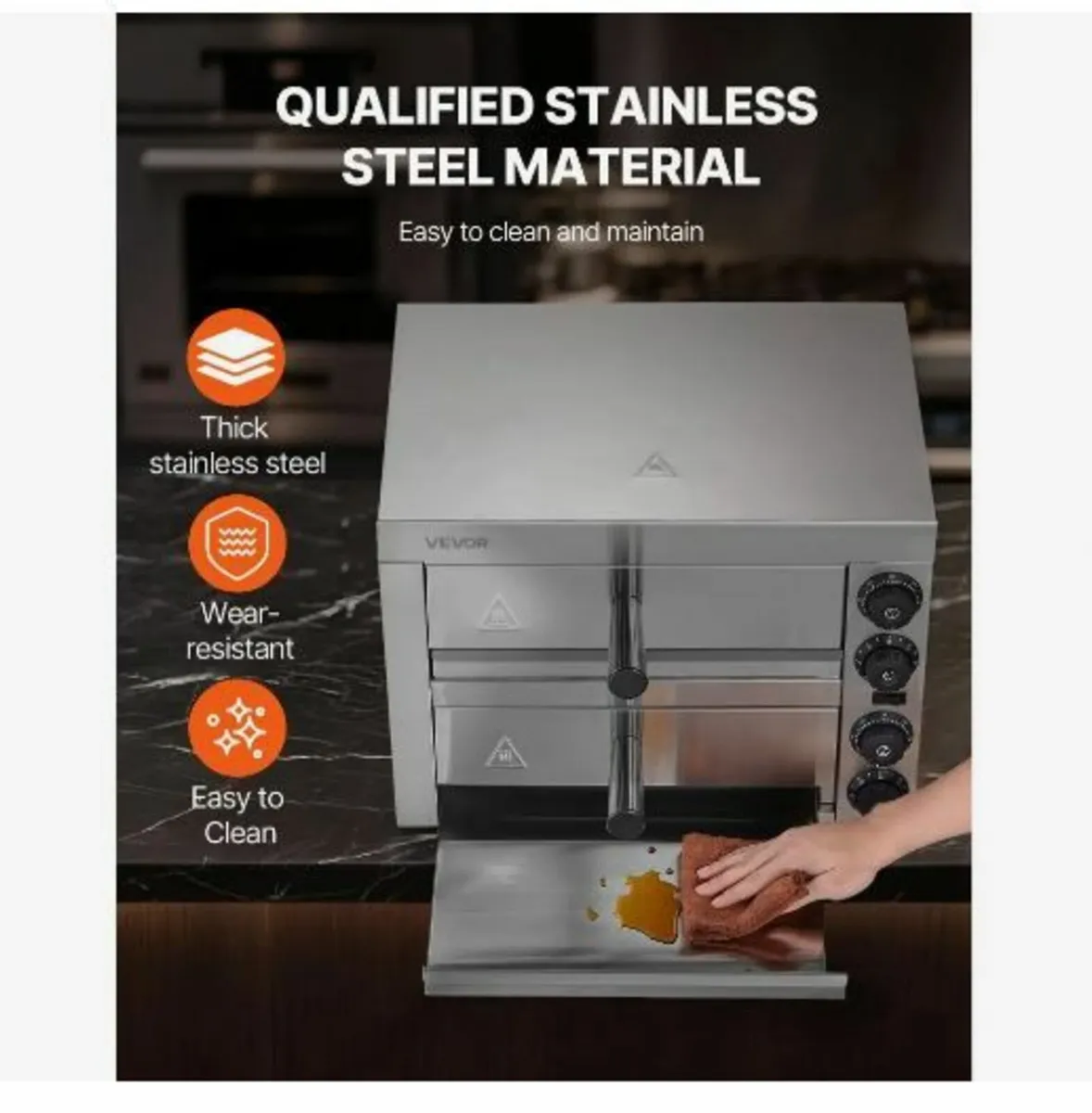 Electric Pizza Oven for Countertops, 12-inch, 1700 - Image 3