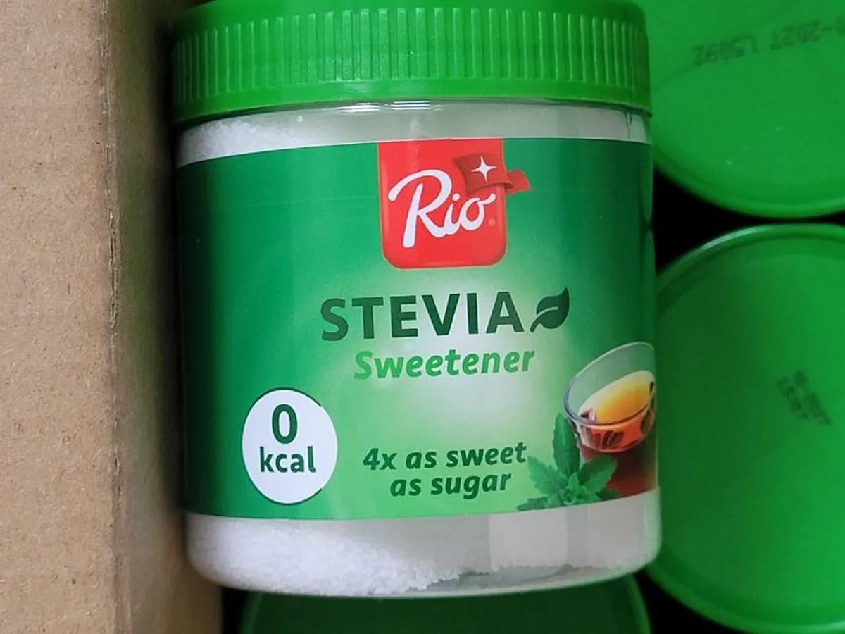 Bulk Lot of 28 Rio Stevia Sweetener Jars - 200g Each, Zero Calorie Sugar Substitute (Expiry 2027) - Image 1