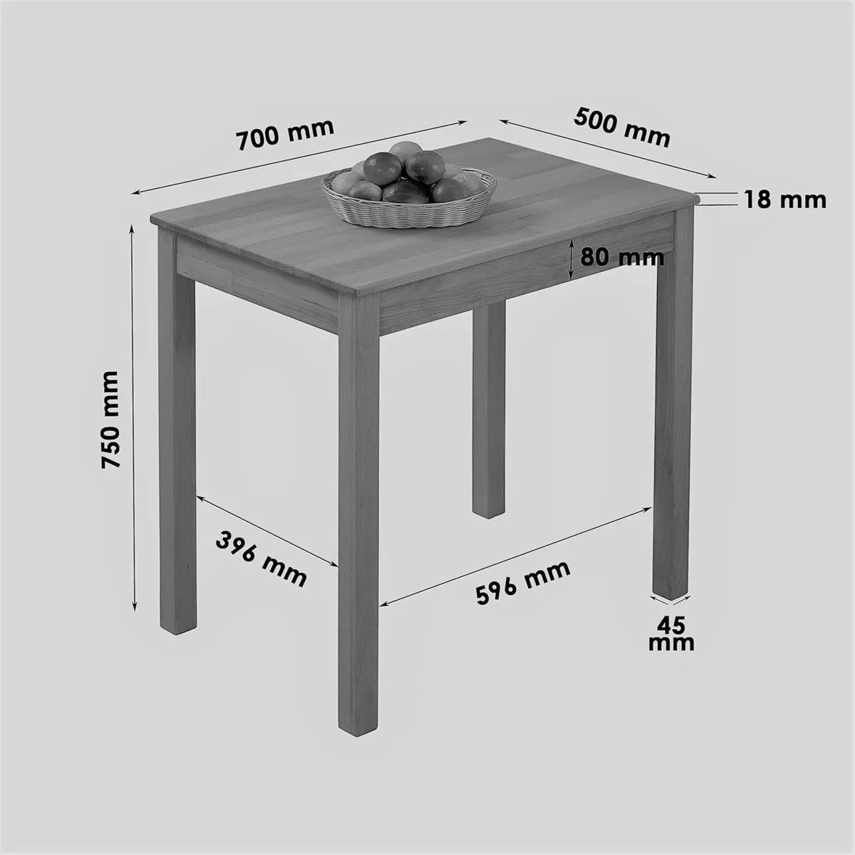 Solid Wood Table Tomas - Sturdy and Stable Wooden - Image 3