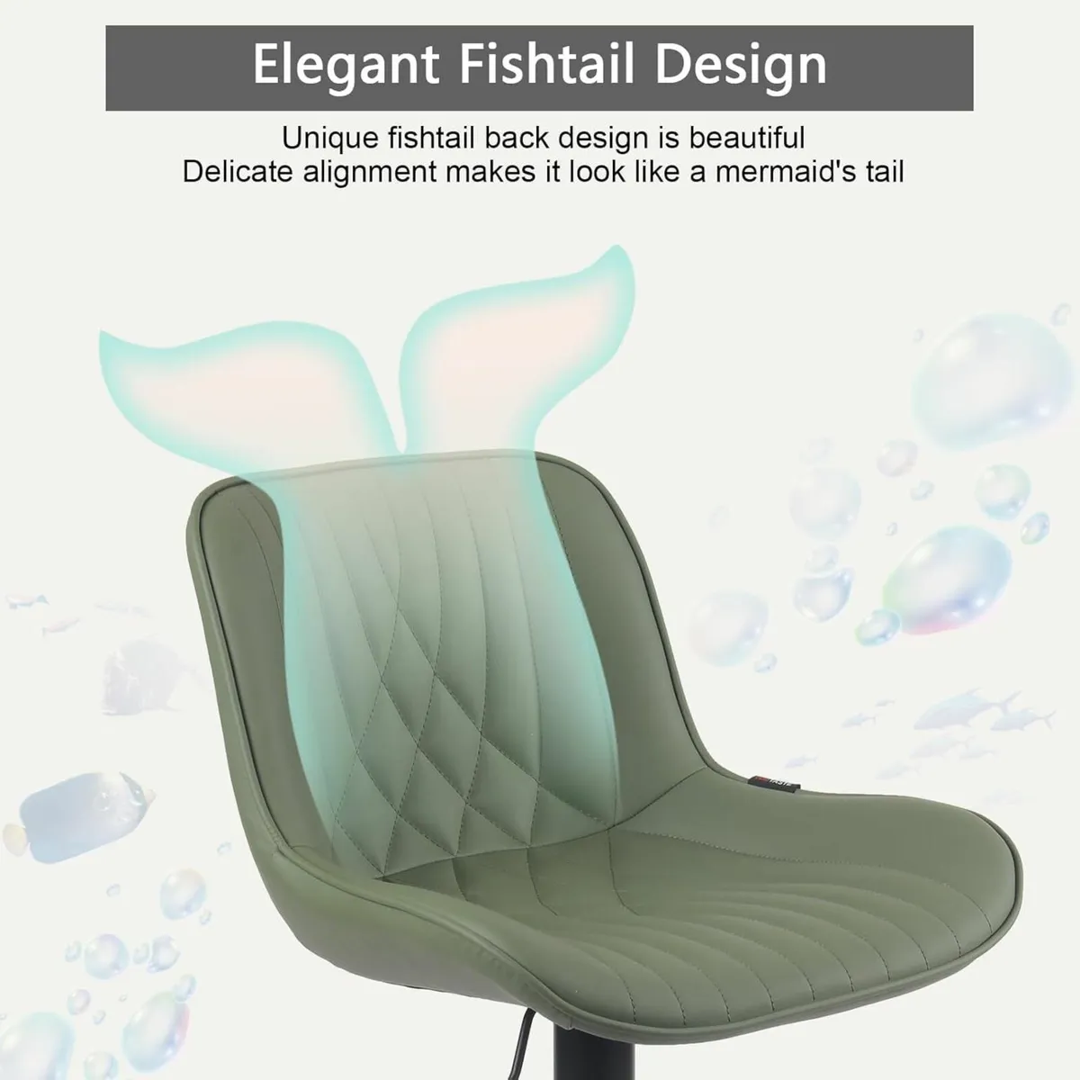 Bar Stools Breakfast Chairs with Back PU Leather - Image 3