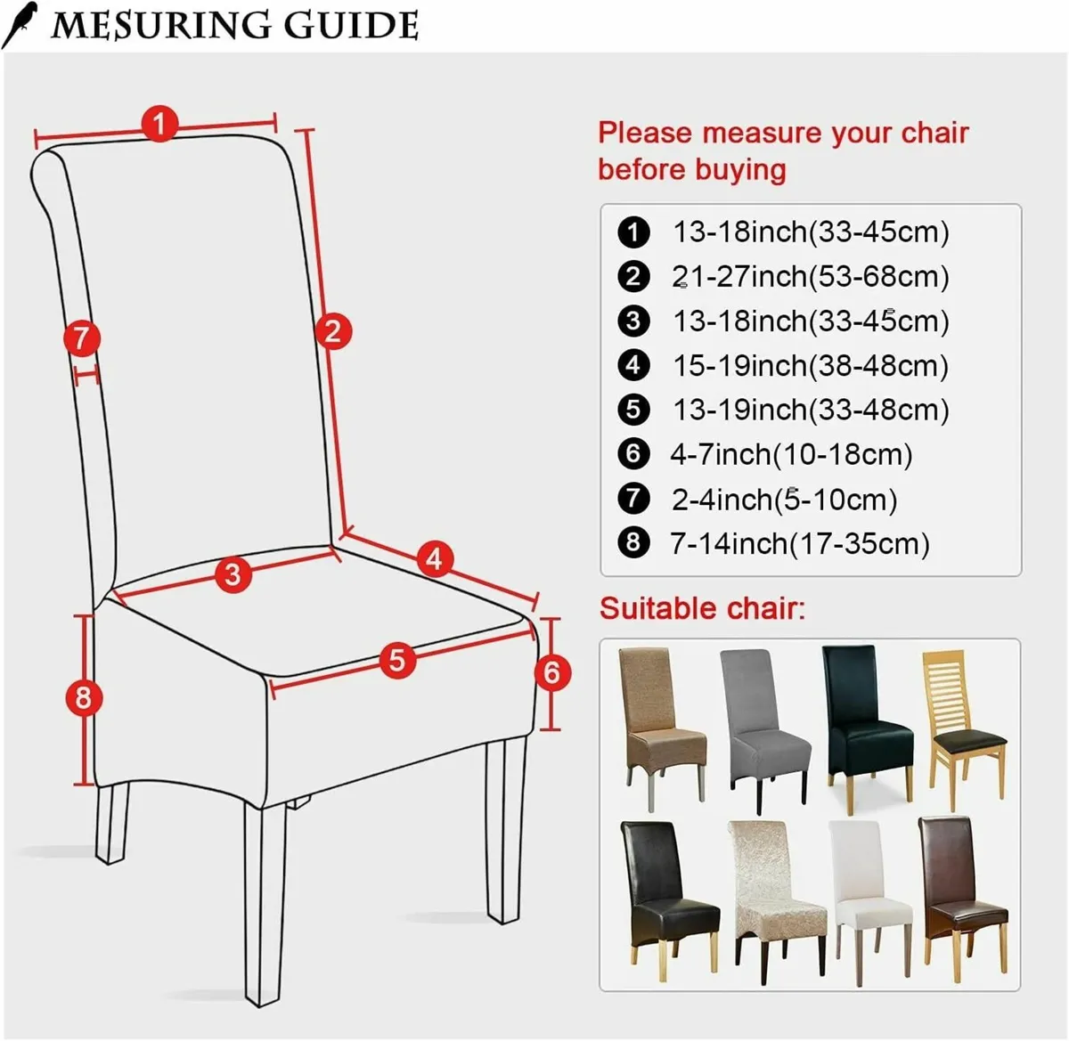 Velvet Dining Chair Covers: Thick High Back - Image 3