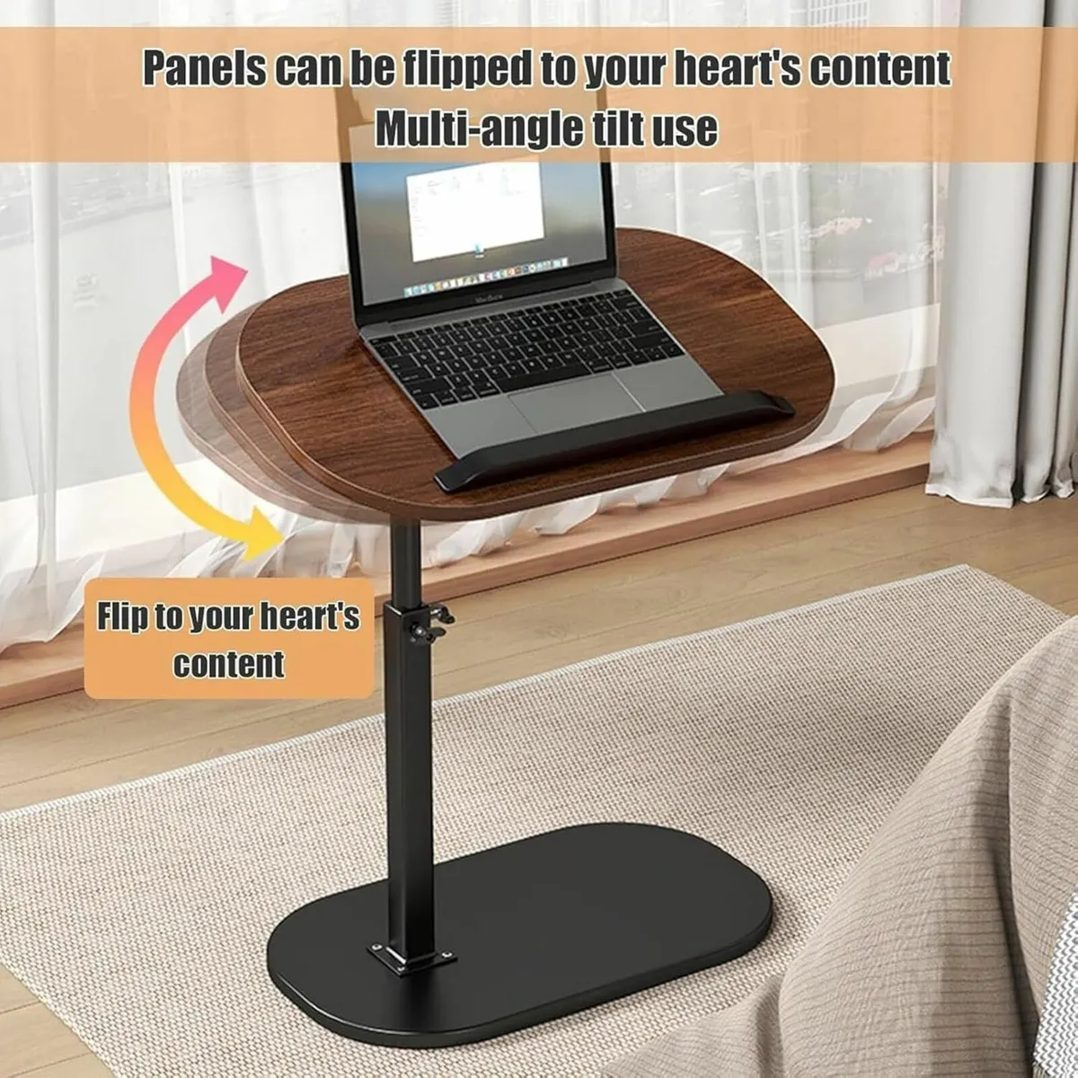 Side Table Lifting Laptop Desk: C Shaped End - Image 3