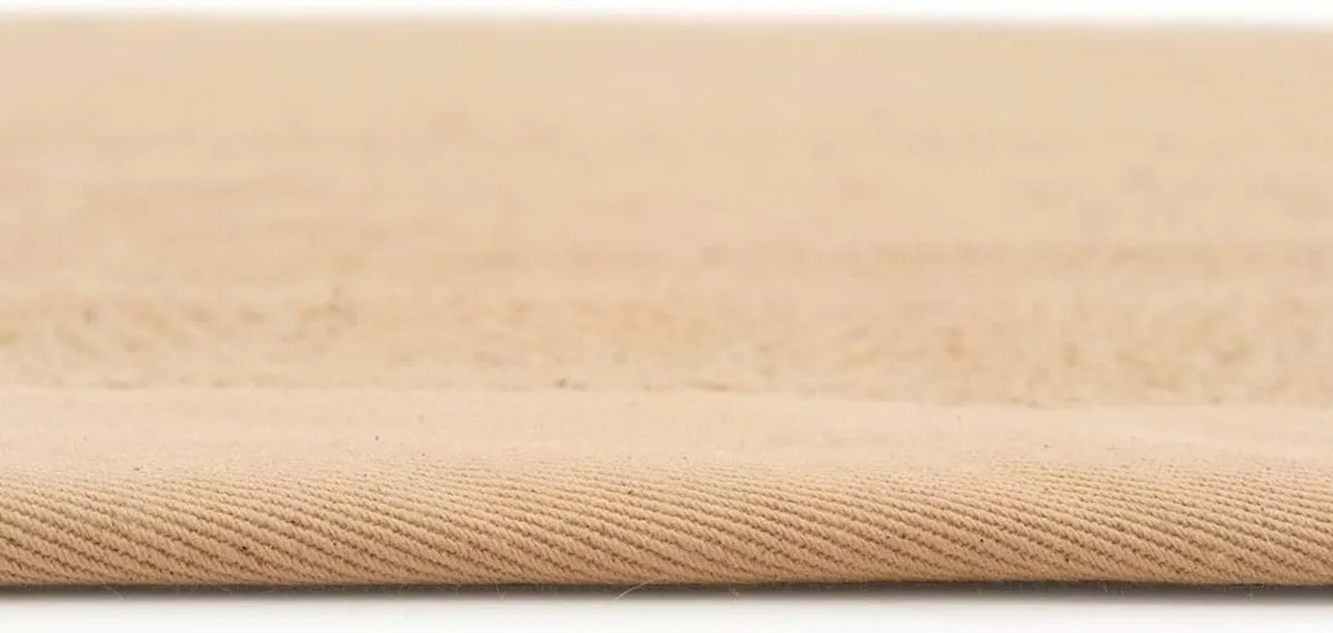 Natural Sustainable Beige Cotton Border Herringbon - Image 4