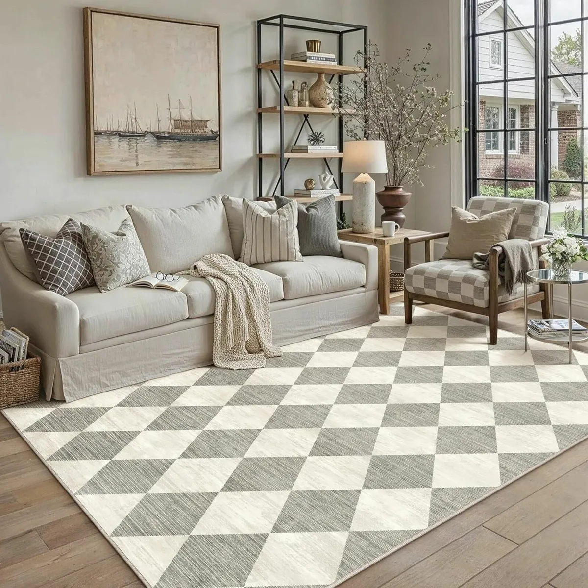 Rugs Living Room Area Rug 160x230cm Grey Bedroom - Image 1