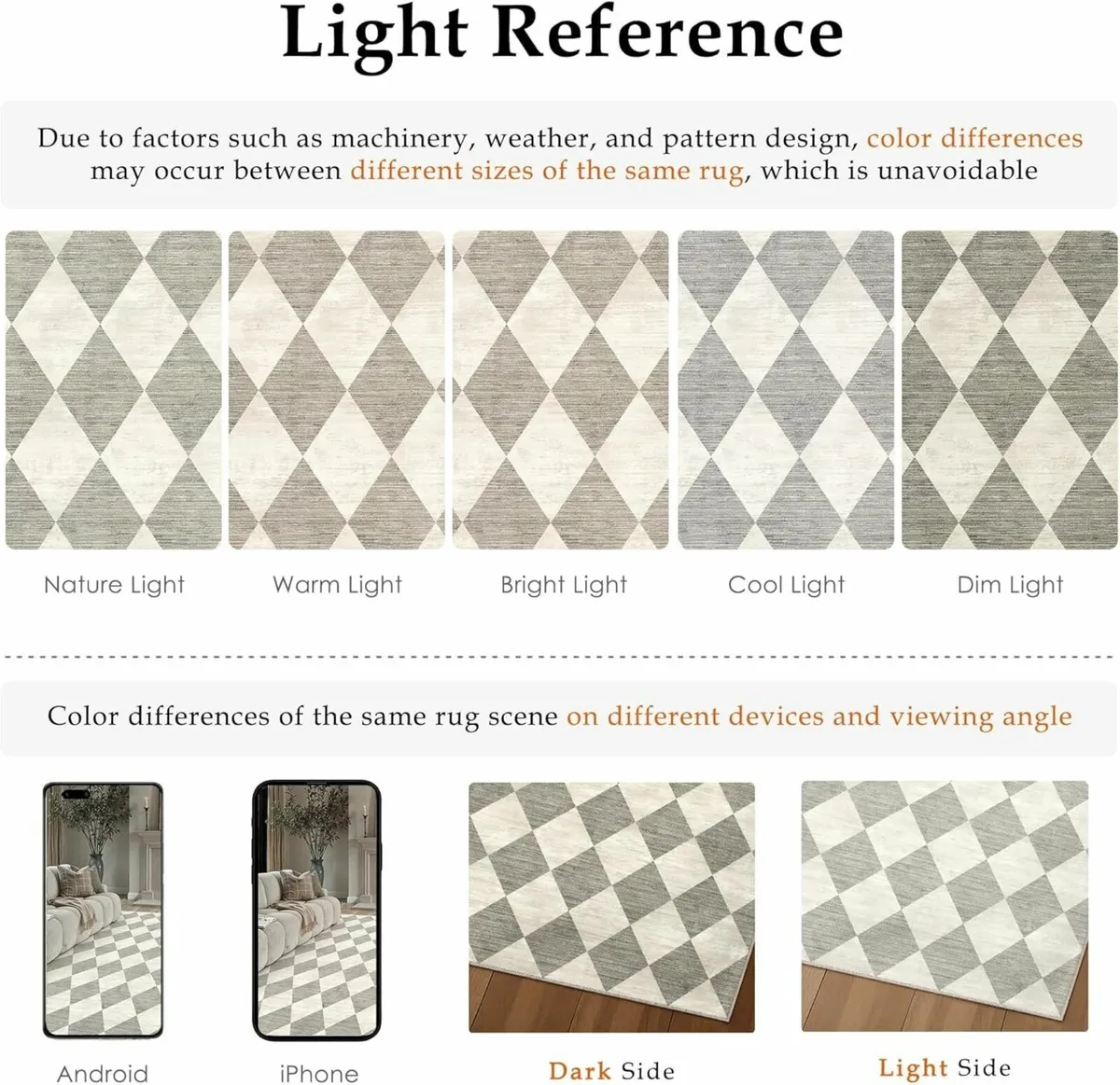 Rugs Living Room Area Rug 160x230cm Grey Bedroom - Image 2