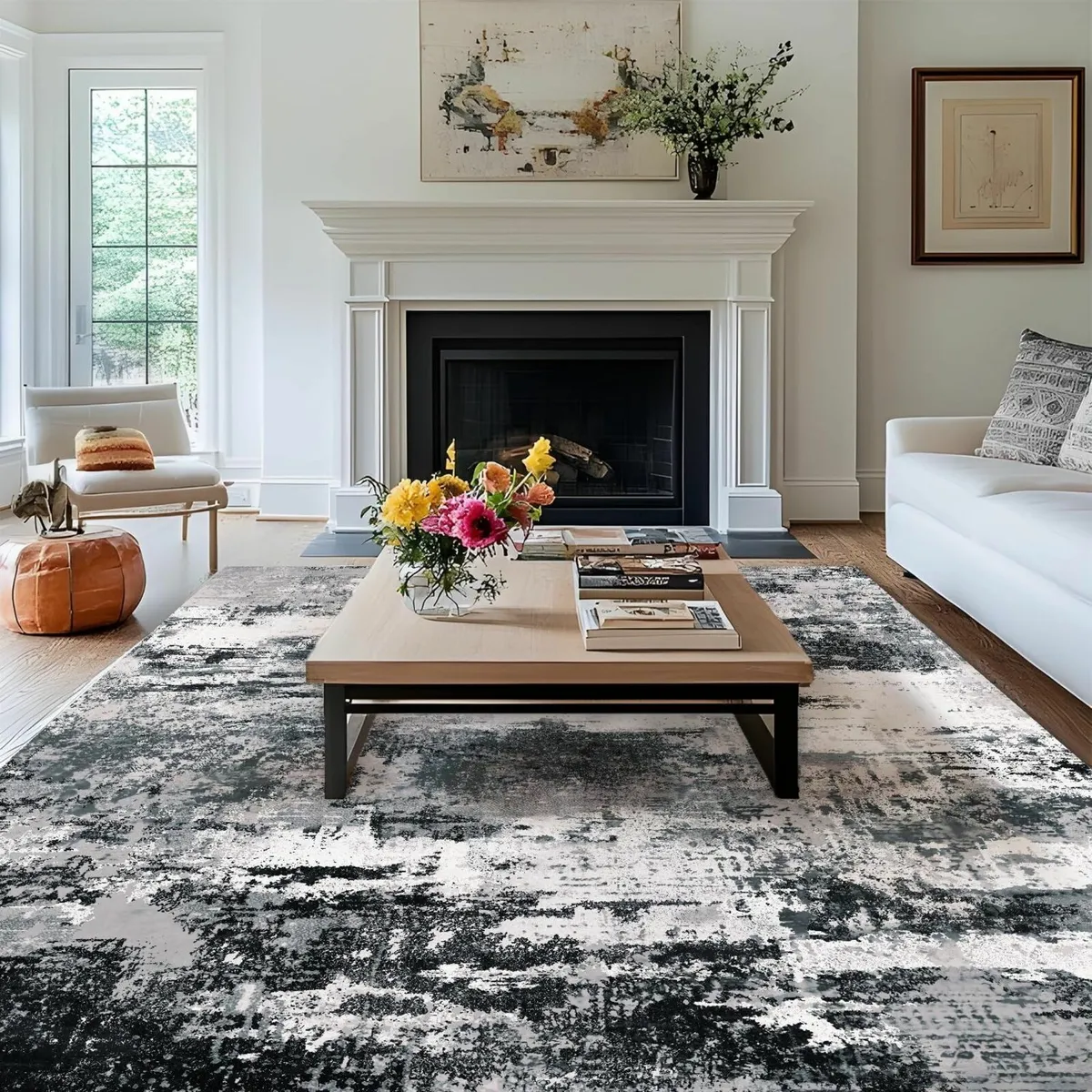 Washable Rugs Living Room Large 140x200cm Area - Image 1