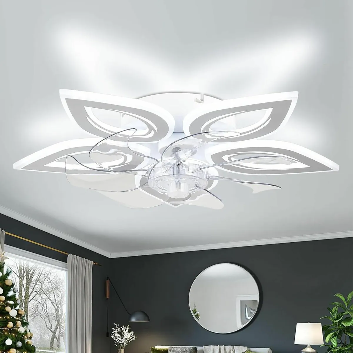 Modern Ceiling Fans with Lights 55 cm Dimmable - Image 1
