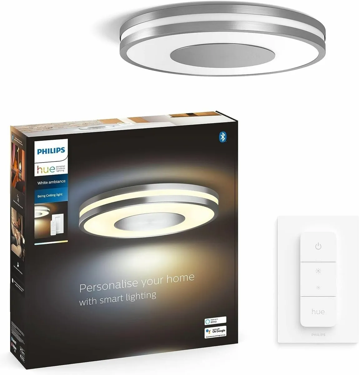 Being White Ambiance Smart Ceiling Light Silver - Image 1