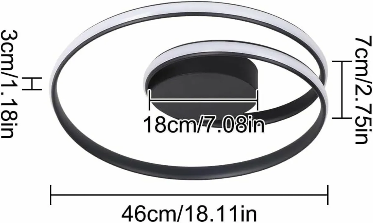 Flush Mount Ceiling Light Fixture with Remote - Image 2