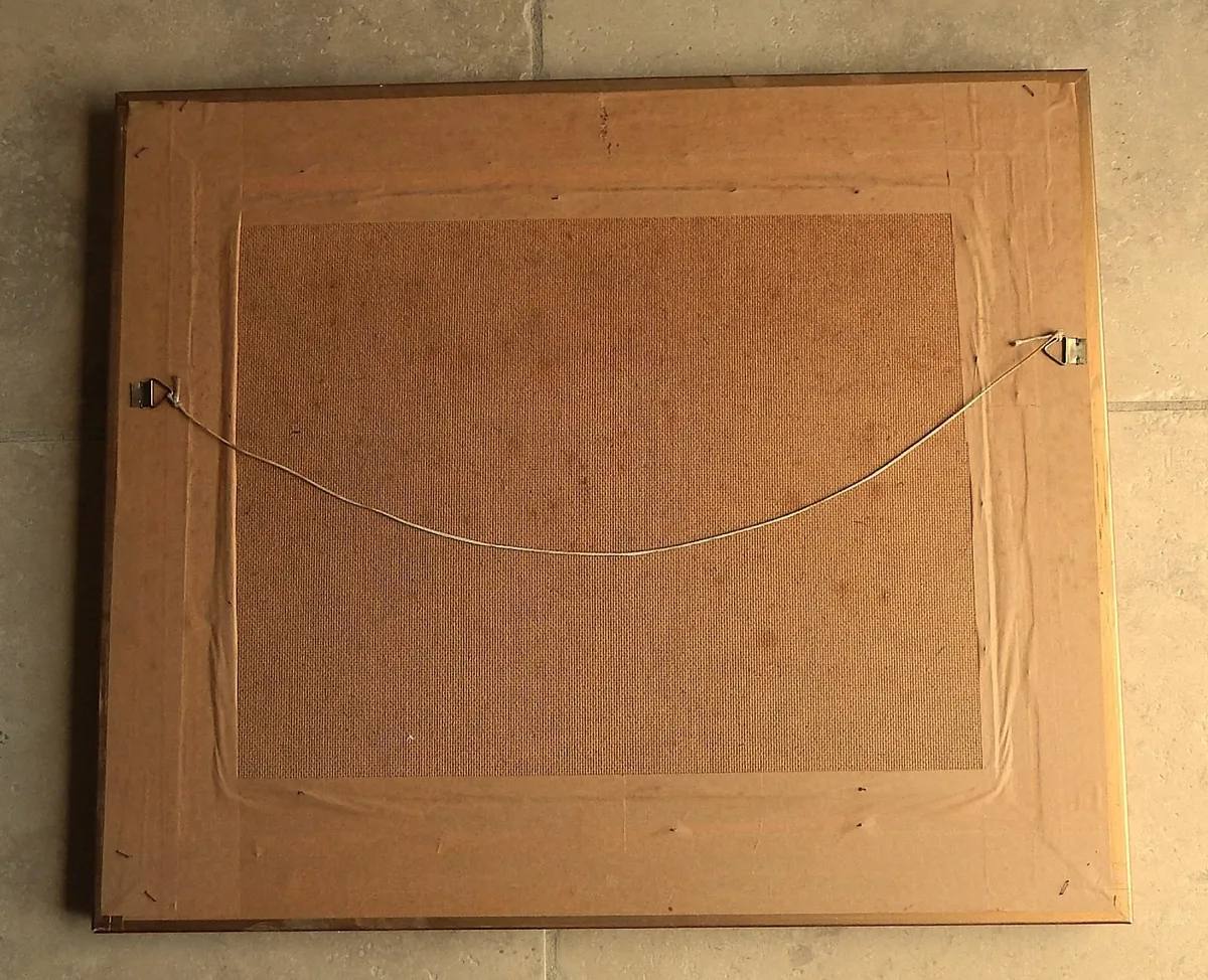 Large Print on Canvas in Ornate Wood Frame - Image 3