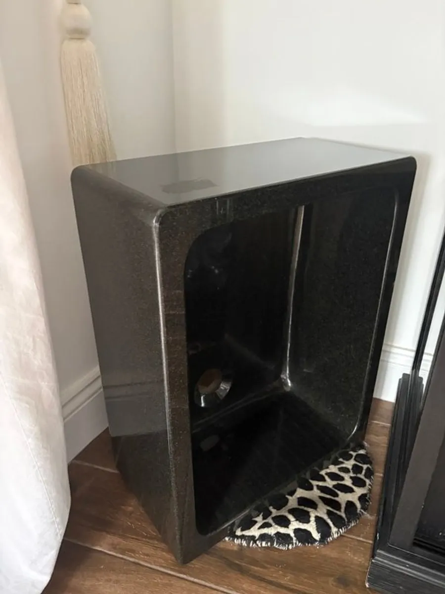 Black granite Belfast sink