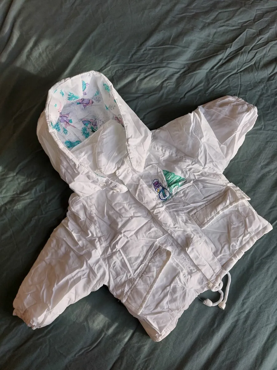 Vintage baby winter jacket – detachable hood - Image 4