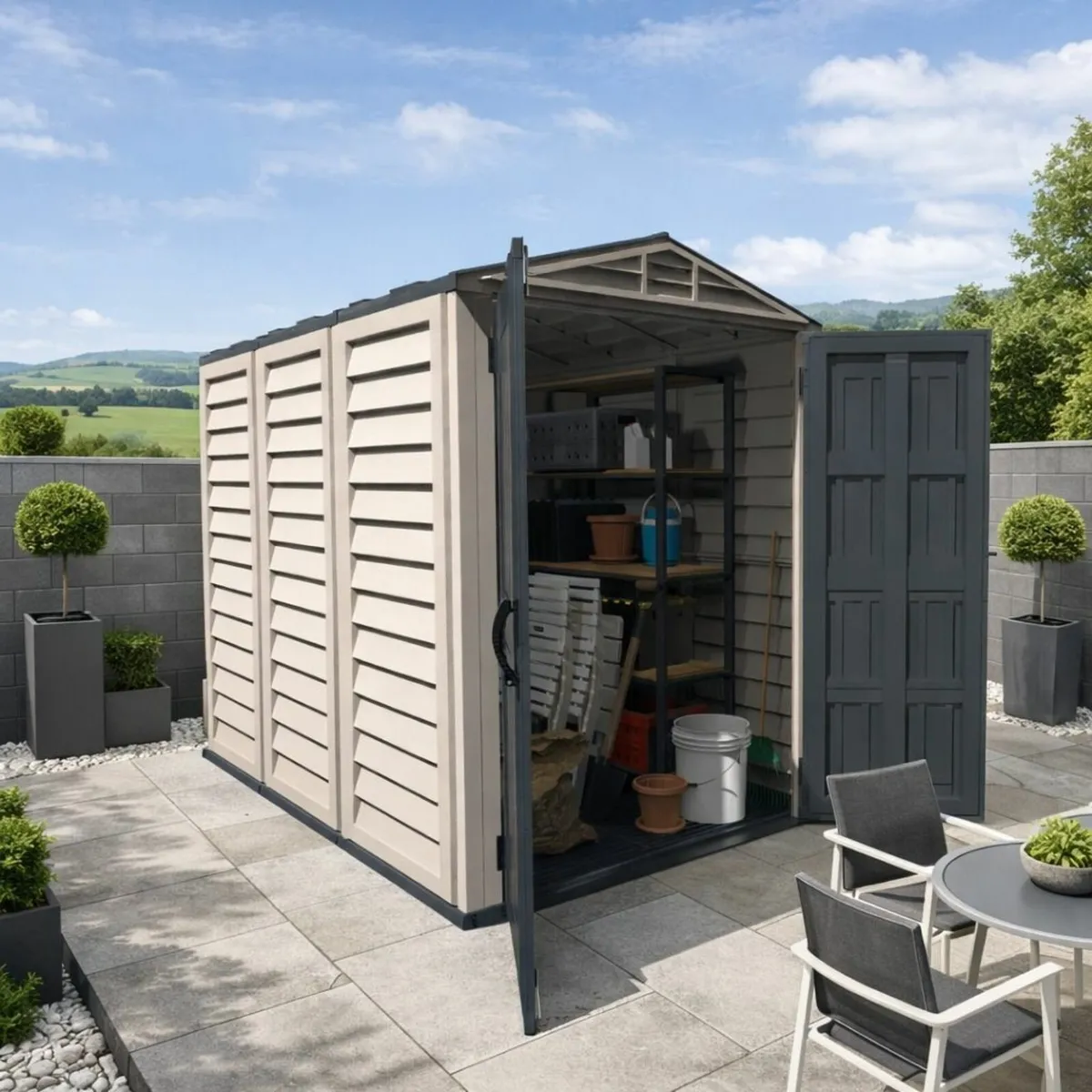 ⭐ 5×8 Yardmate C Plus Vinyl Shed – FREE Delivery - Image 1