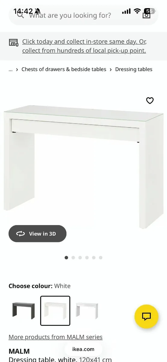 IKEA desk with glass top - Image 2