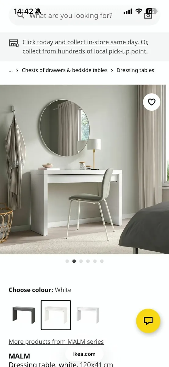 IKEA desk with glass top - Image 4