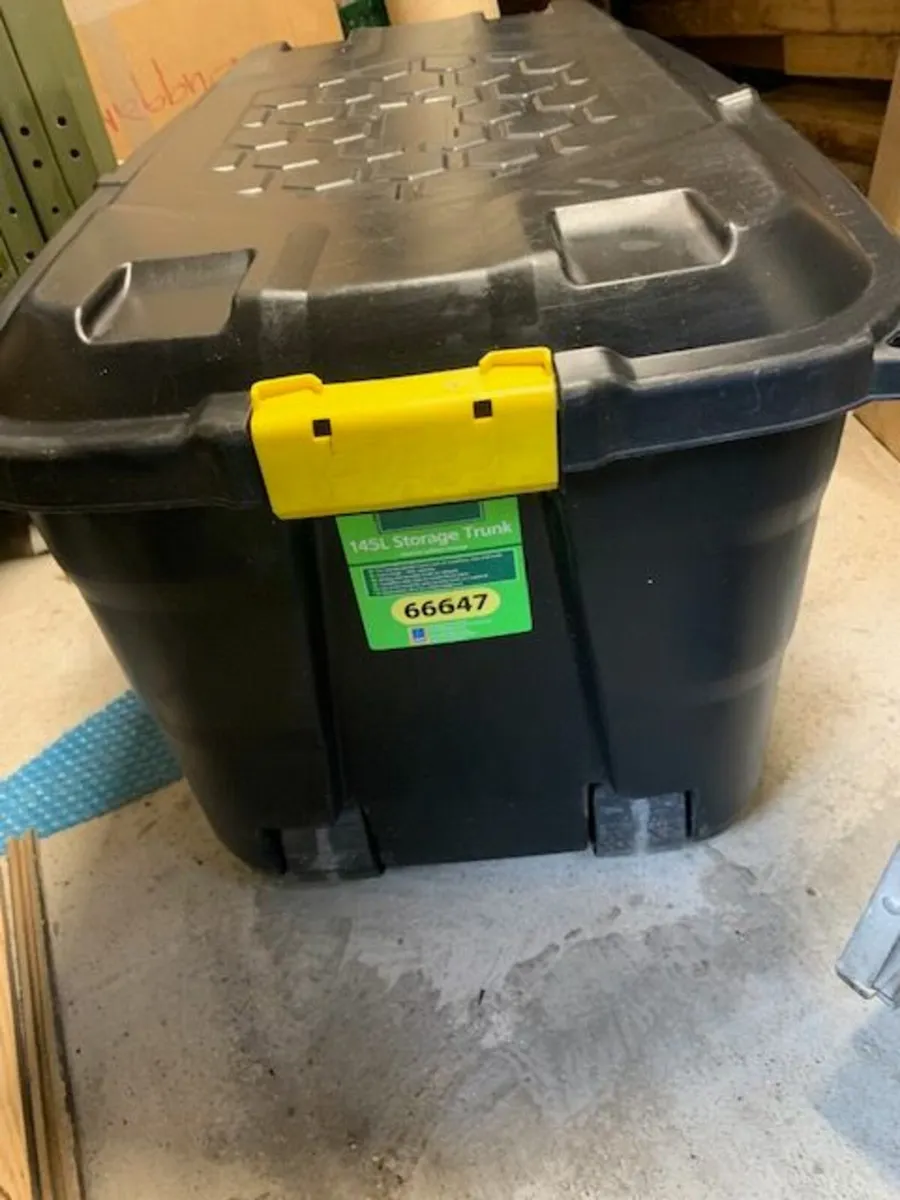 145l Black Storage Trunk - Image 1
