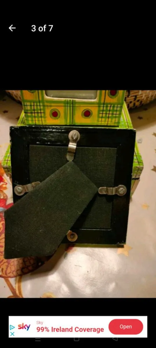 Vintage wooden frames set of 2. in paper Mache box - Image 3