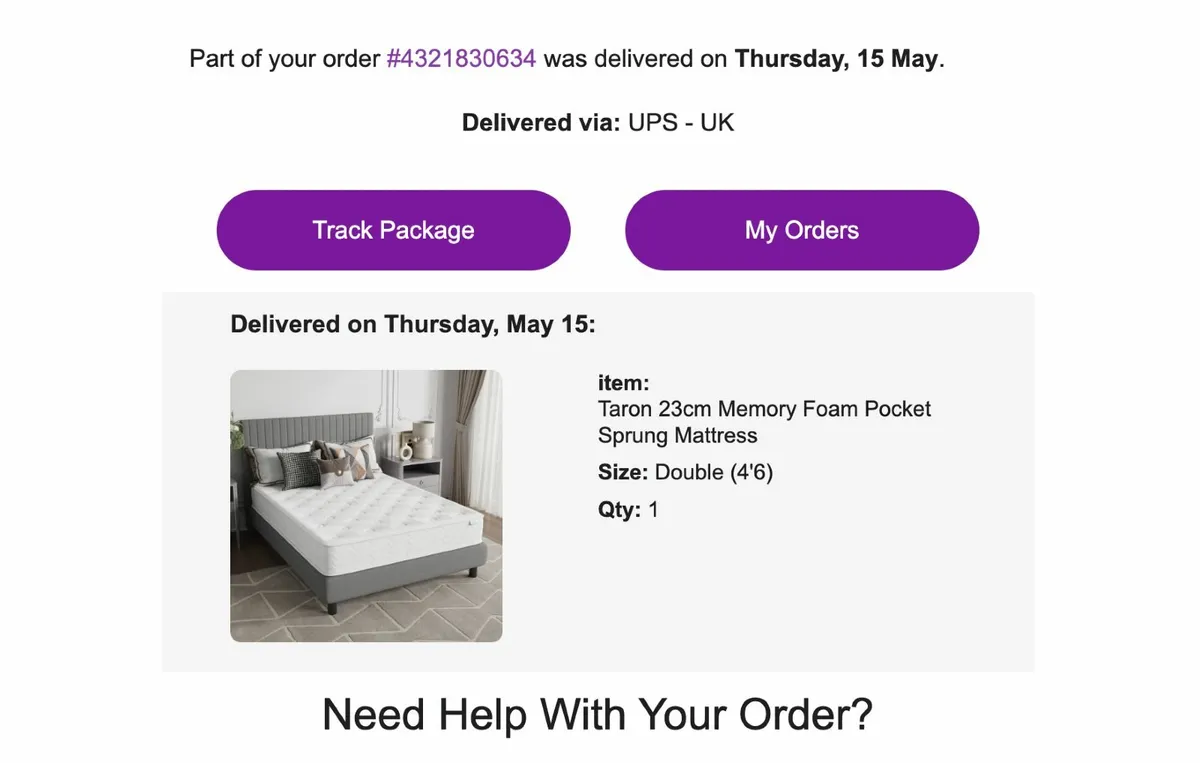 Used mattress / less than one year old / like new - Image 2