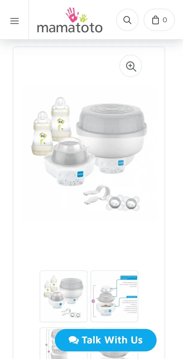 MAM steriliser/ bottle warmer and 8 bottles - Image 2