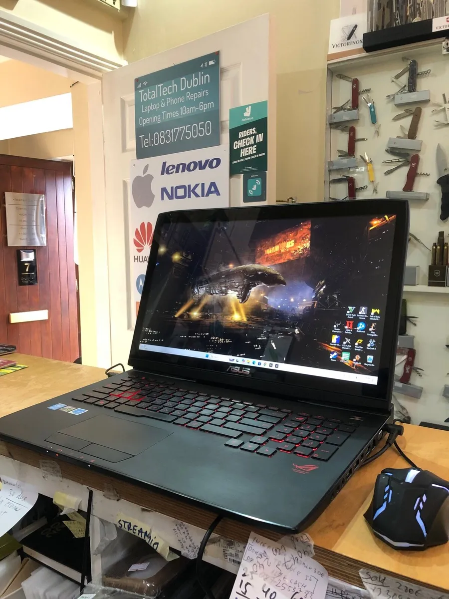 ASUS Rog 17” Touch screen Gaming Laptop 24gb ram - Image 1