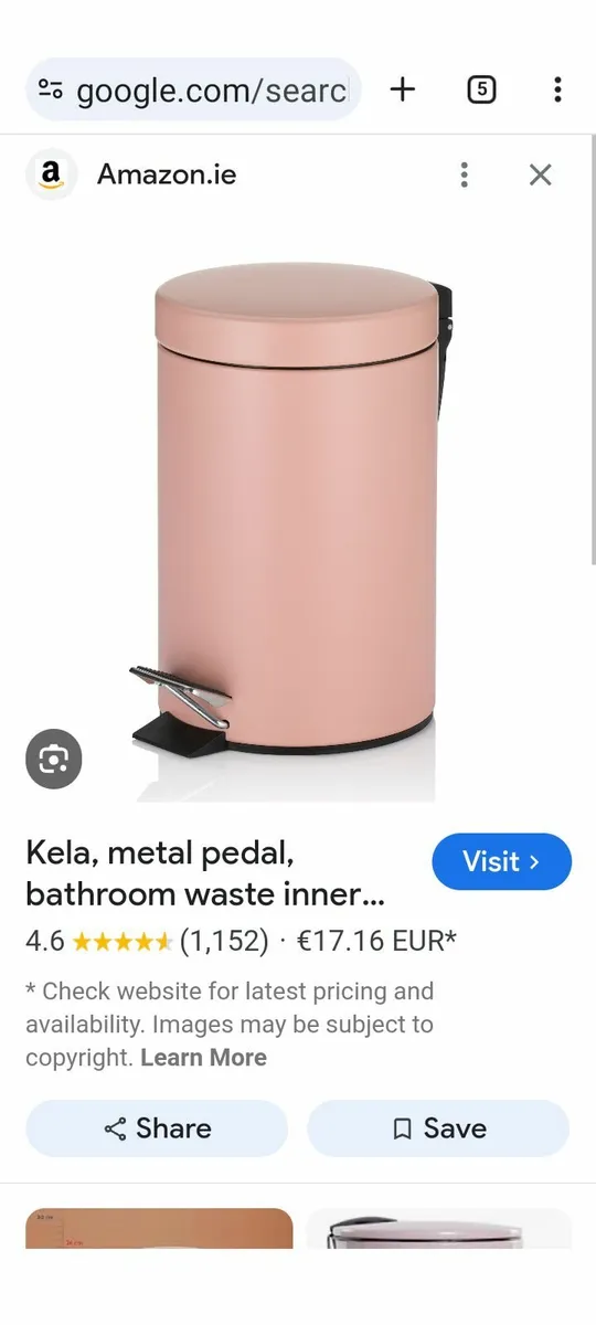 New pedal bin with removable plastic liner - Image 2