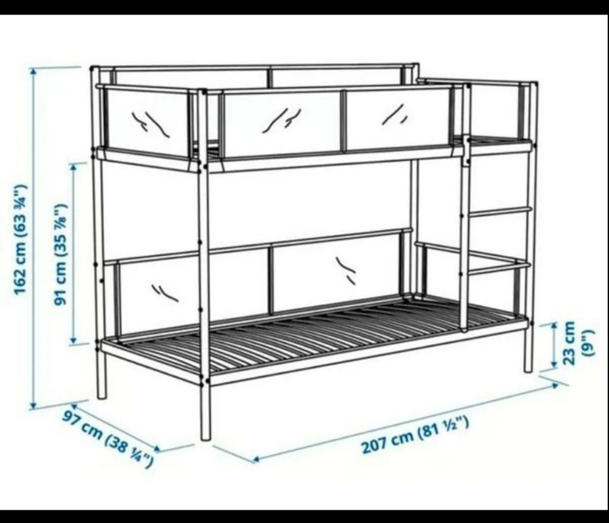 Ikea white bunk beds - Image 3