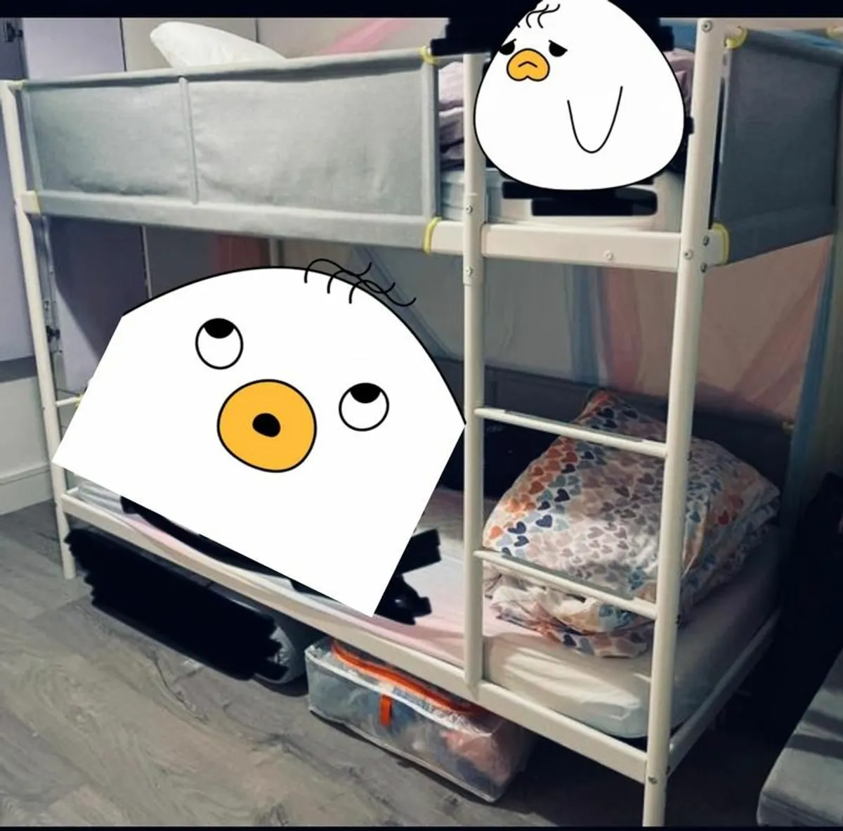Ikea white bunk beds - Image 1