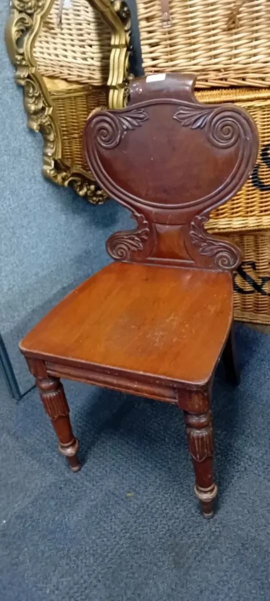 Antique Mahogany Shield Back Chair