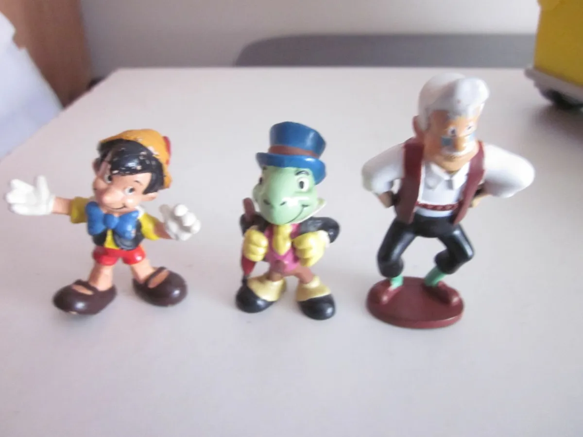 Disney Pinocchio/ Giminy Cricket/ Gepetto Pvc Figs - Image 1