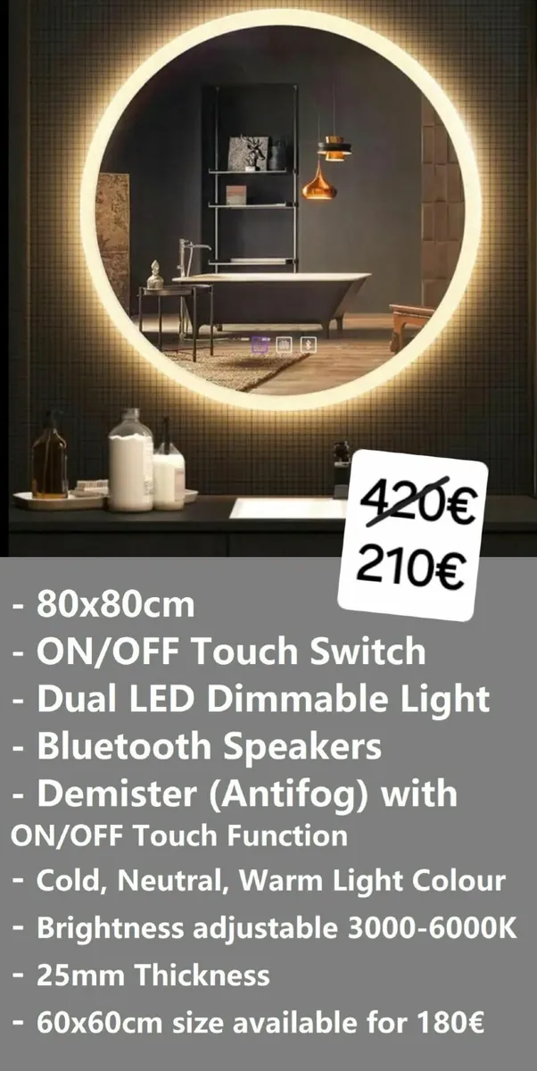 LED Bathroom Mirror - Image 1