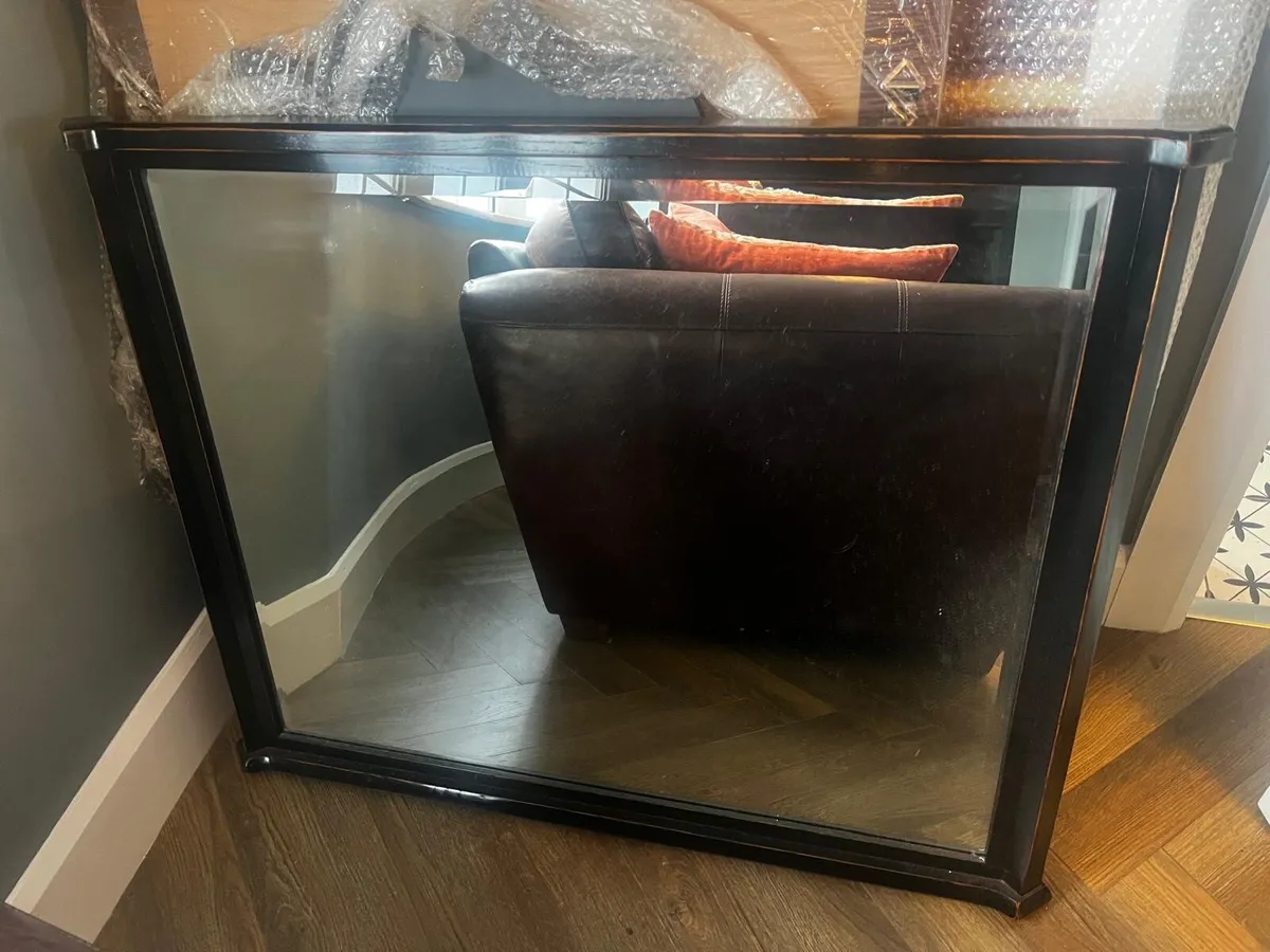 Laura Ashley Distressed black wood mirror - Image 1