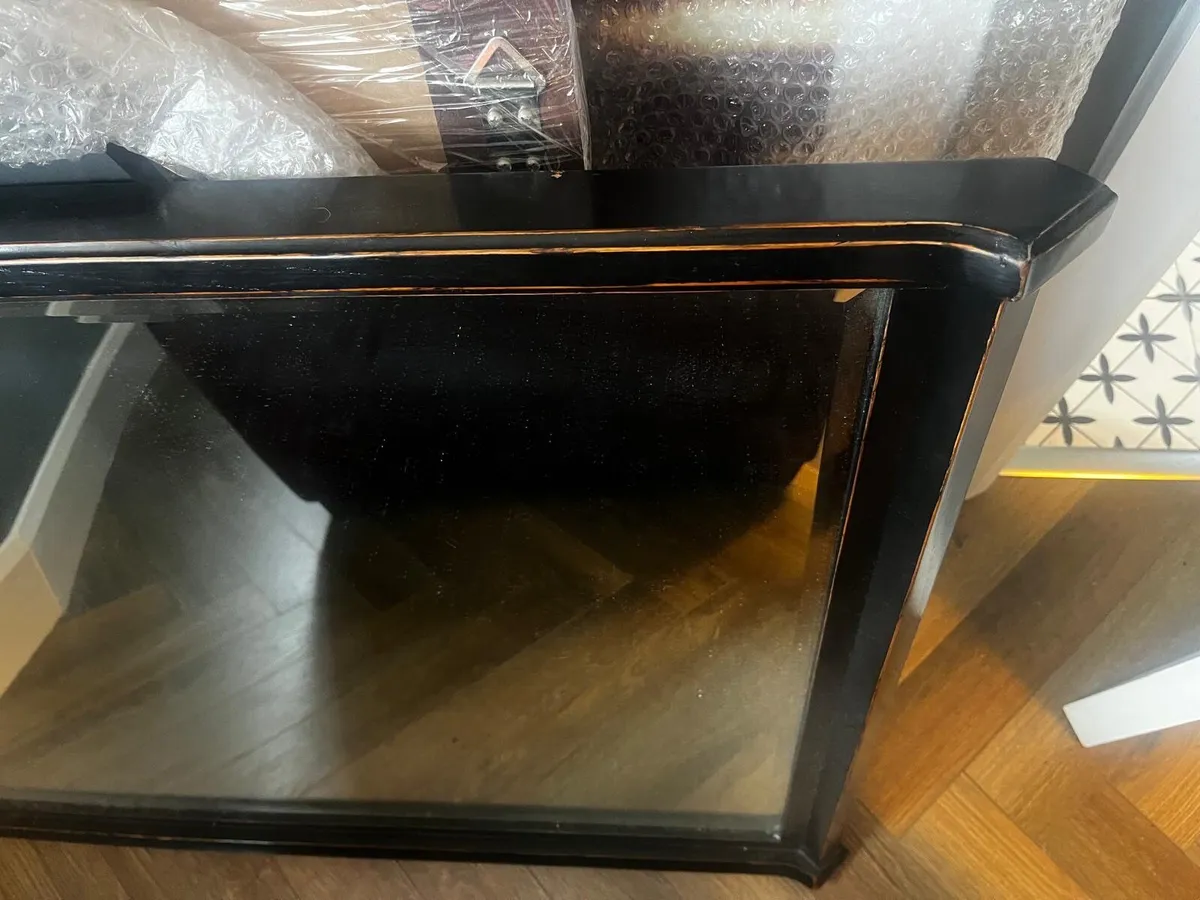 Laura Ashley Distressed black wood mirror - Image 2